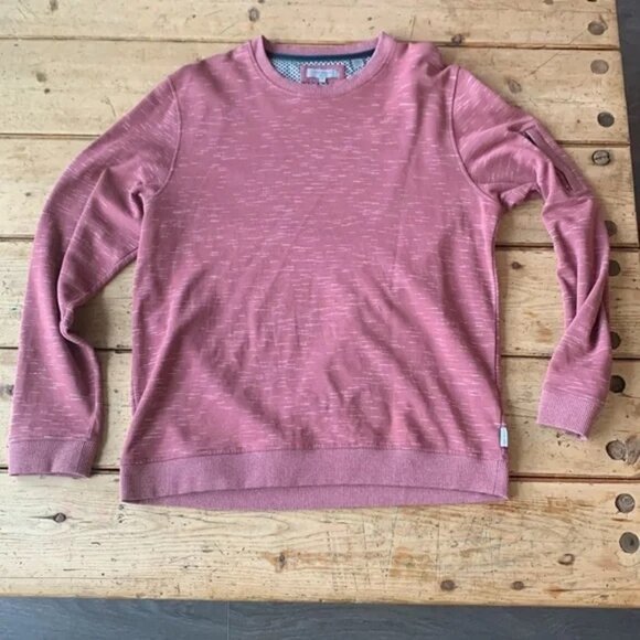 Ted Baker London Bepay Zip Detail Jersey Sweater In Dusky Pink. SZ L - Picture 7 of 9